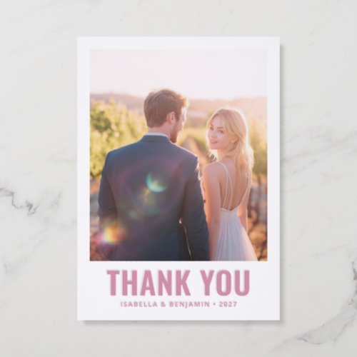 Bold Typography Wedding Letterpress Photo Cards