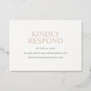 Bold Typography Wedding Letterpress RSVP Cards