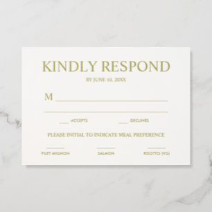 Bold Typography Wedding Letterpress RSVP Cards