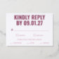 Bold Typography Wedding RSVP