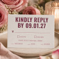 Bold Typography Wedding RSVP