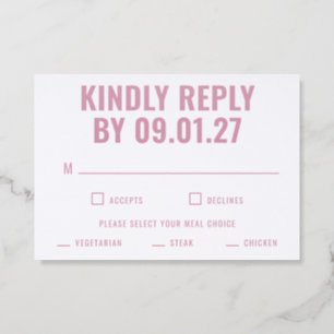 Bold Typography Wedding RSVP