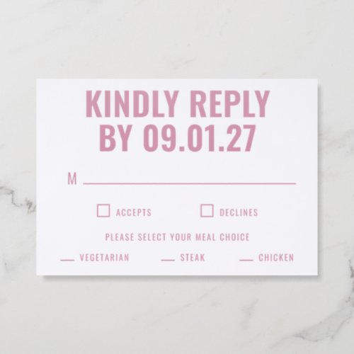 Bold Typography Wedding RSVP