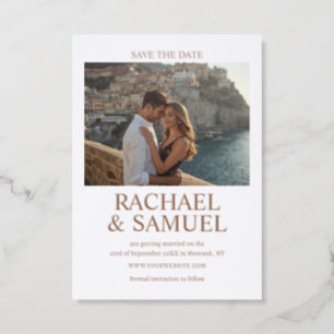 Bold Typography Wedding Save the Date Letterpress Photo Cards