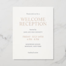 Bold Typography Wedding Welcome Reception