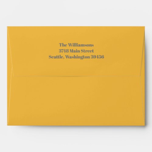 Bold Typography Yellow Gray Modern Birthday Party Envelope