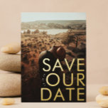 BOLD | Ultra Modern Gold Photo Save Our Date Foil Invitation<br><div class="desc">This design is part of a collection - please don't hesitate to contact for any queries</div>