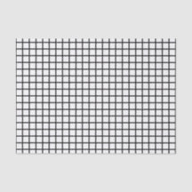 Bold Unisex Black & White Check Print Tissue Paper