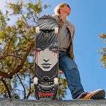 Bold Urban Emo Girl Cyber 2K Gothic Skateboard<br><div class="desc">Unleash your inner rebel with our "Bold Urban Emo Girl Cyber 2K Gothic Skateboard." This striking design, in vibrant red, black, and gray, captures the essence of urban angst and cyberpunk attitude. Feel the power and freedom as you ride, channeling the fierce energy and individuality of the emo girl depicted....</div>