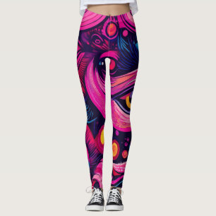 Bold, Urban, Street Chic Abstract Graffiti Leggings