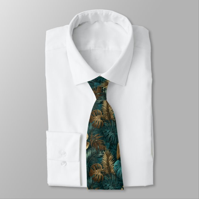 Bold Valentine Gifts For Boyfriend Tropical Flower Neck Tie (Tied)