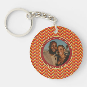 Bold Valentine'S Day Gifts For Her Stripe Pattern Keychain