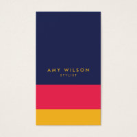 Bold Vibrant Color Block Vertical Social Media Business Card