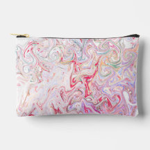 Bold Vibrant Pink Fluid Marble Swirl Abstract Art