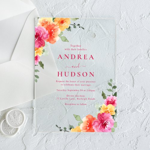 Bold & Vibrant Spring Summer Floral Wedding