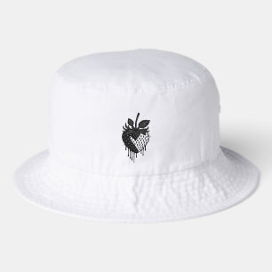 Bold Vibrant Strawberry Digital Artwork Design Bucket Hat