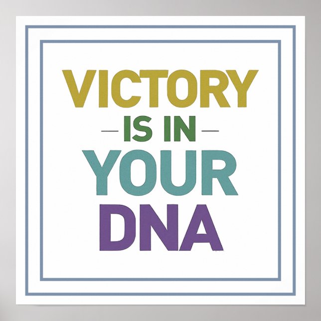 Bold Victory Is In Your DNA Christian Quote Poster (Front)