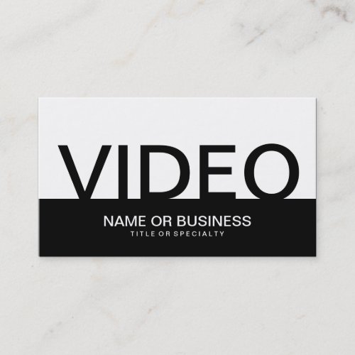 bold VIDEO Business Card Template