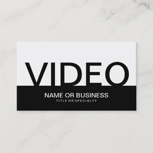 Customizable bold VIDEO Business Card Template