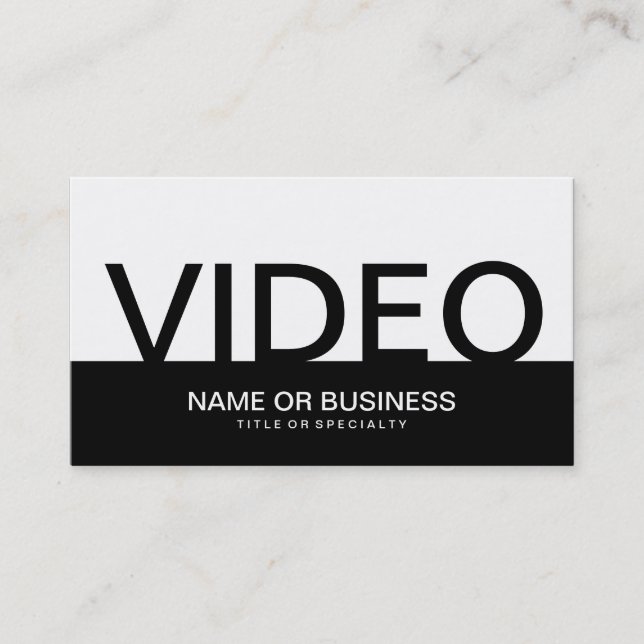 bold VIDEO Business Card (Front)