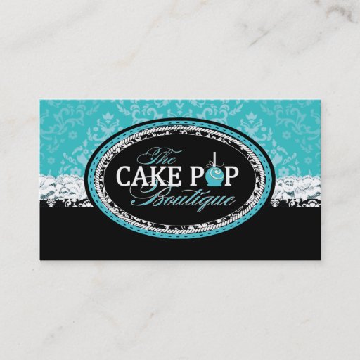 Customizable Bold Vintage Cake Pops  Business Cards