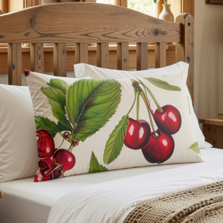 Bold Vintage Cherries Pillow Case