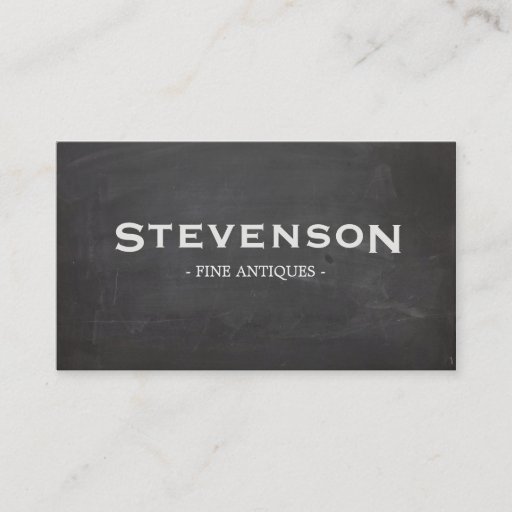 Customizable Bold Vintage Font Aged Rustic Cool Black Business Card Template