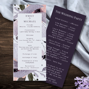 Bold Violet Plum Mauve Floral Abstract Program