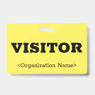 Bold "VISITOR" Badge
