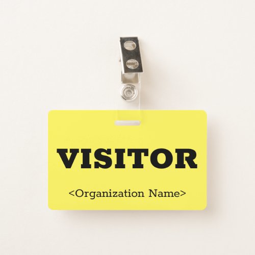 Bold VISITOR Badge