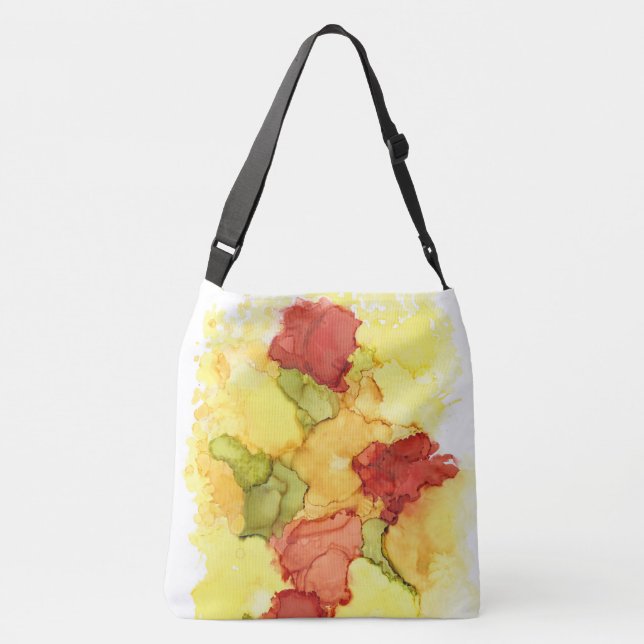 Bold, Vivid and Colorful Cross Body Tote (Back)