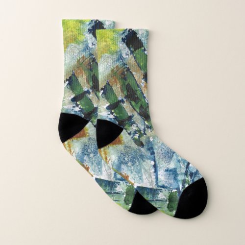 Bold vivid colorful one of a kind socks