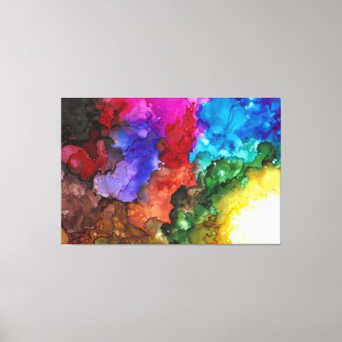 Bold Vivid Colorful Stretched Canvas Print