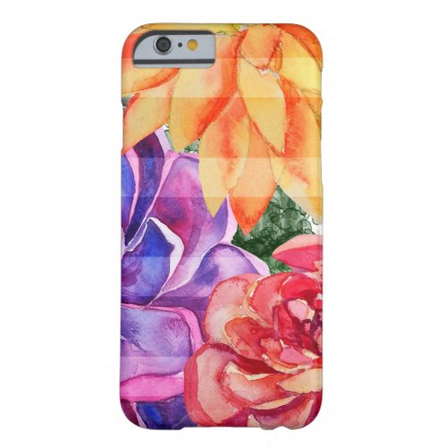 Bold Vivid Vibrant Colorful Succulents Barely There iPhone 6 Case