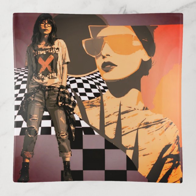 Bold Voices, Soft Spaces" Trinket Tray (Front)