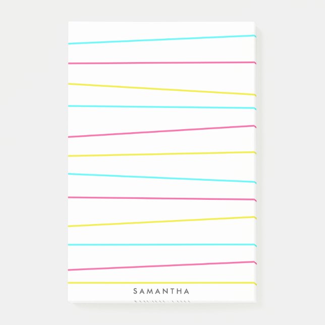 Bold Wacky Lines Post-it Notes (Front)