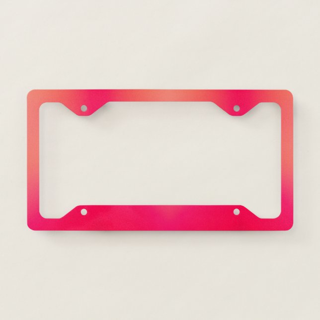 Bold Warm Tones License Plate Frame (Front)
