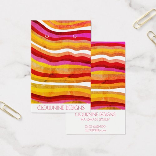 Bold Waves Earring Necklace Jewelry Display Card