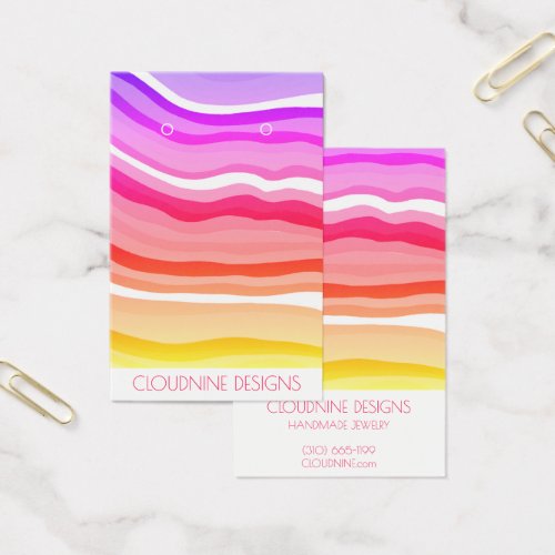 Bold Waves Earring Necklace Jewelry Display Card