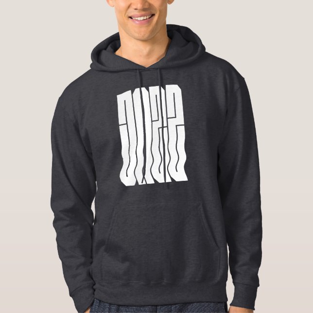 Bold wavy jazz logo design hoodie (Front)