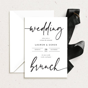 Bold Wedding Brunch Invitation Card Party Invite