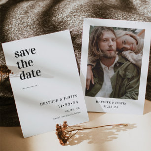 Bold Wedding Photo Save the Date