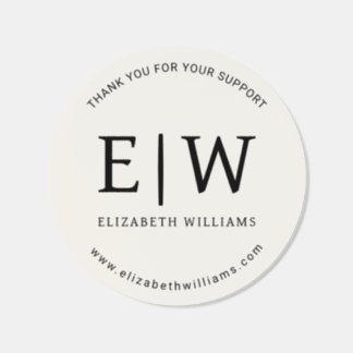 Bold Wedding Vendor (Generic) Thank You Sticker