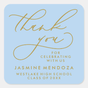 BOLD WHIMSICAL CALLIGRAPHY THANK YOU STICKER