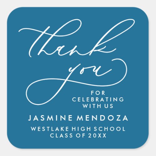 BOLD WHIMSICAL CALLIGRAPHY THANK YOU STICKER