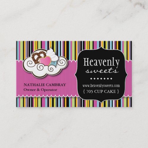 Bold Whimsical Cupcake | Bakery Business Card