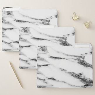 Bold white and gray marble closeup file folder