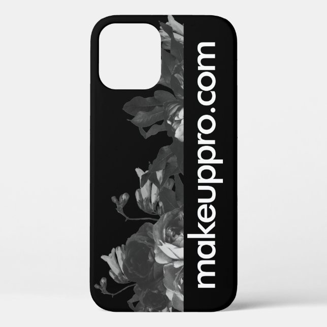 Bold White Snow Makeup Website Black Rose Bouquet Case-Mate iPhone Case (Back)