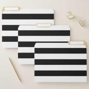 Bold White Stripe over Custom Color Faux Glitter File Folder