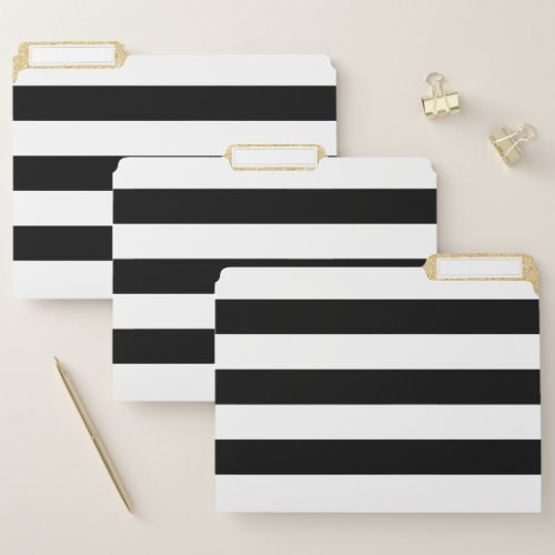Bold White Stripe over Custom Color Faux Glitter File Folder